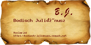 Bodisch Juliánusz névjegykártya